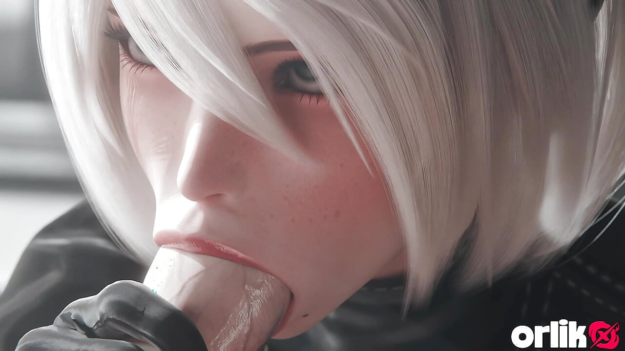 2b Nier Automata Blowjob & Town Cowgirl Fuck - Creamy Pussy & Creampie Ending 3D Animation
