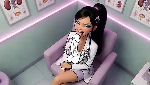 Asian girl doctor helps shrink my erection