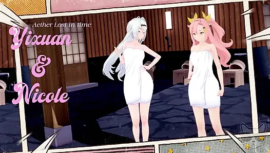 Aether lost in time 1 : Yixuan and Nicole (zenless zone zero) in hot spring !