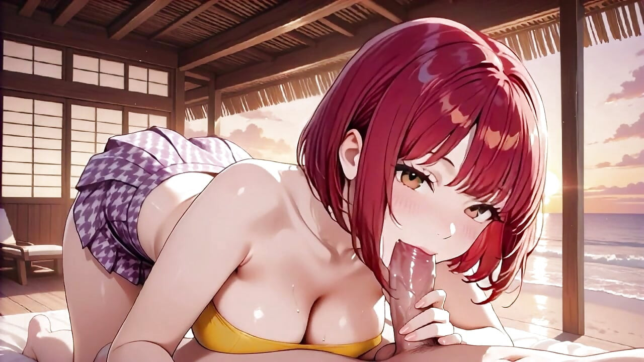 You’ll Never Guess How Deep This Redhead Hentai Babe Takes It at Sunset