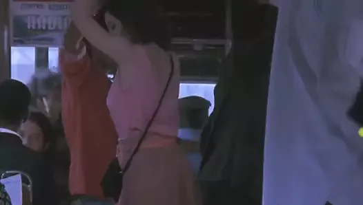 Nasty touch in bus, hard cock on hot milf ass Classic Erotic