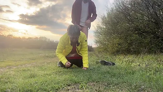 The Anal Granny Outdoors!!!