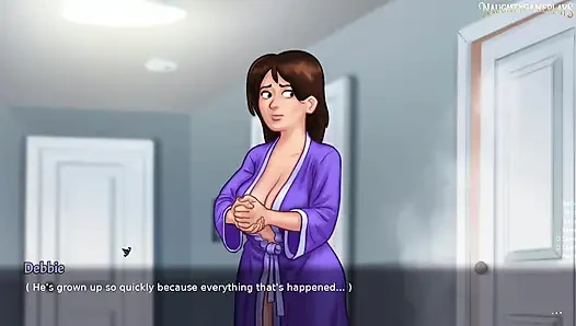 Stiefmutter wird von seinem massiven schwanz in der dusche überrascht - Summertime saga 37 von dark Nnerin - Hentai porno-spiel 3D