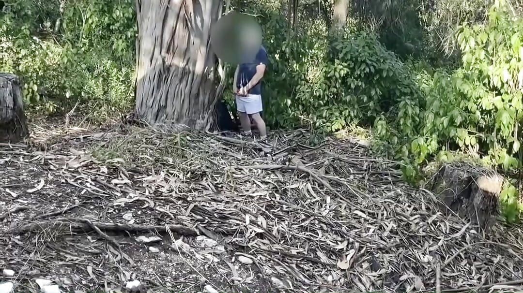 Amador Hetero Garoto Pego Fazendo Xixi Ao Ar Livre