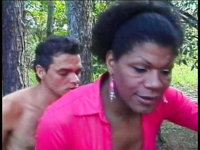 Black shemale Vinicius with big melons is not against to go somewhere private to ride his hard cock