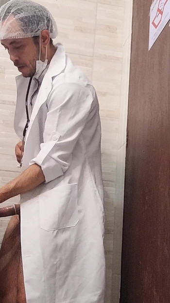 Captivating moment from "Doctor and nurse can't resist and have sex in the hospital bathroom during their shift"
