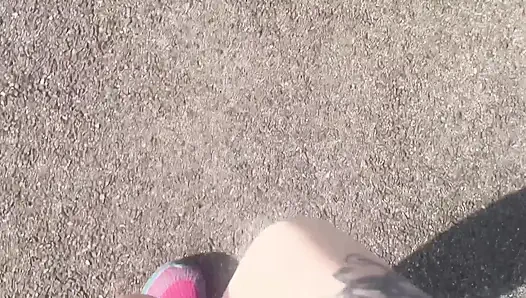 Washing My Sweaty Feet After Running