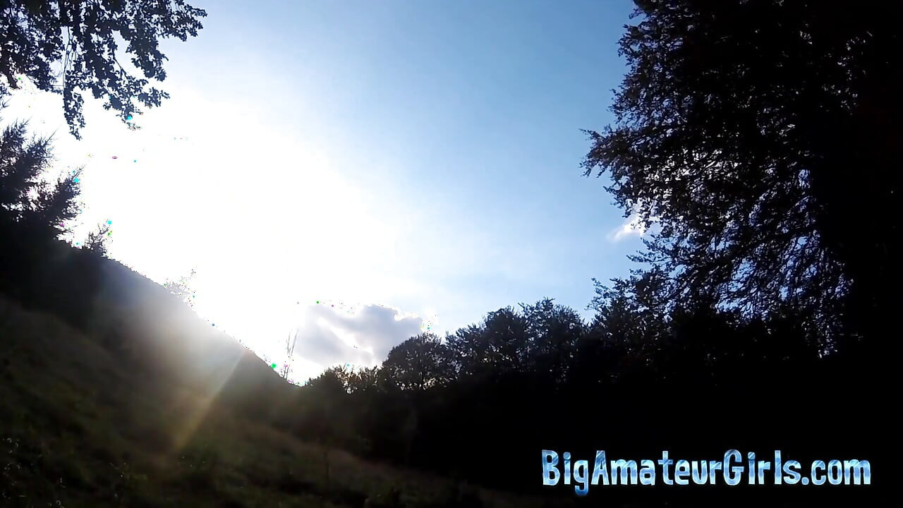 Blowjob as the sun rises in the morning in the mountains.