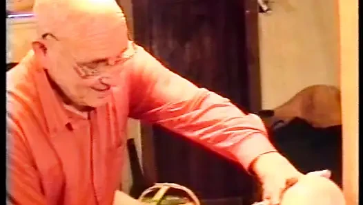 Watch This German Slut Get Fingered and Used by Older Guy