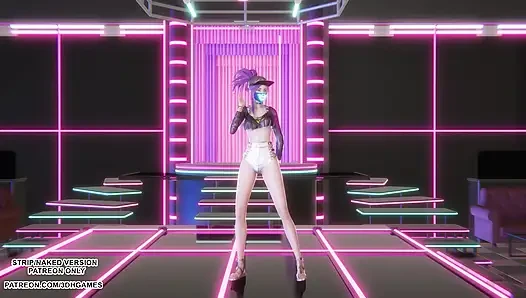 MMD HWASA - NA - Akali Sexy Kpop Dance League of Legends Hentai Uncensored 4K 60FPS