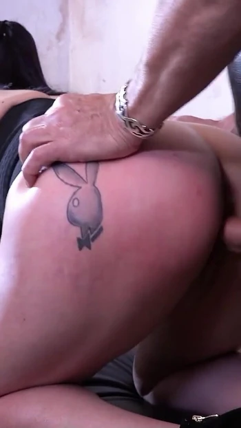 Unforgettable moment from "German Big Butt masked Mature Slavegirl get Asshole Fucked by her Master"