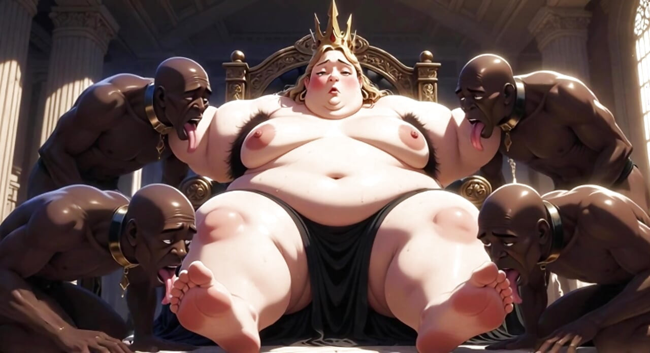 SSBBW 퀸 바디 숭배 - 오르가즘에 몸 전체를 핥는 노예