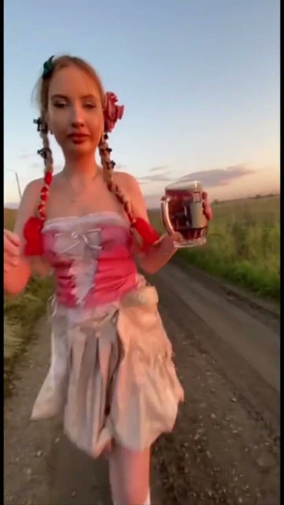 Sexy teen Elza Kom dance Oktoberfest | Clip 3