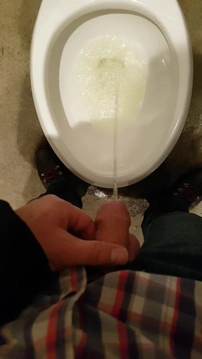 Uncut Foreskin Pee Public WC
