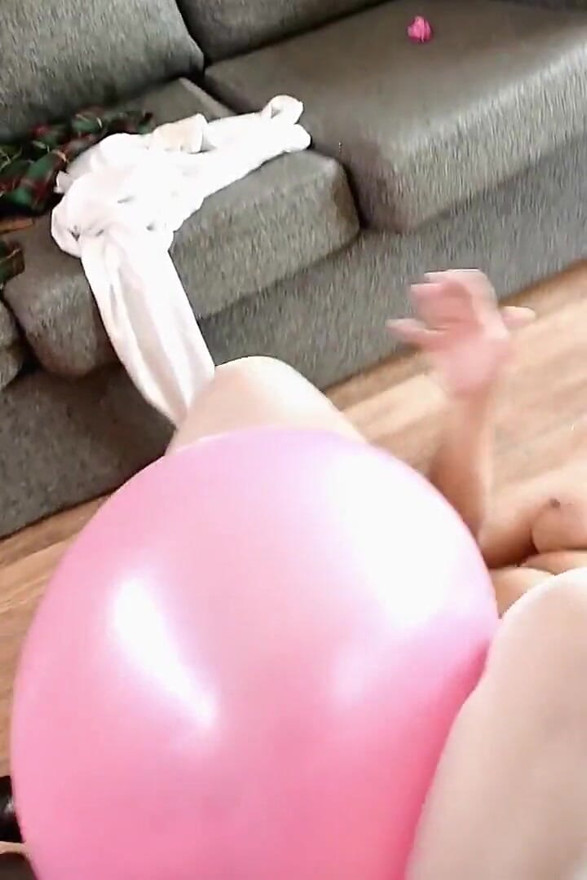 Horny College Girl Ride to Pop Big Balloons - Bunny Looner