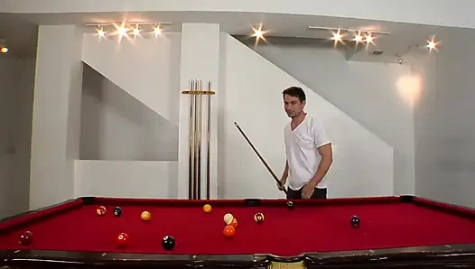 She interrupts their pool game