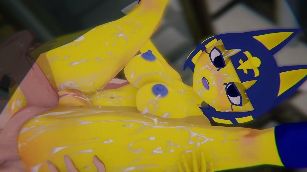 [animal Crossing] - Ankha Entering the Zone (riding the Villager & POV Zone Dance) (4k/60fps)