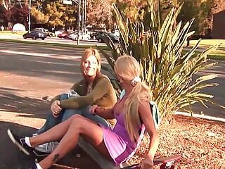 Shemale Fucking Shemale, Top Perverted Sex! Big Dick and Big Tits, Two Wonderful Blonde Tgirls