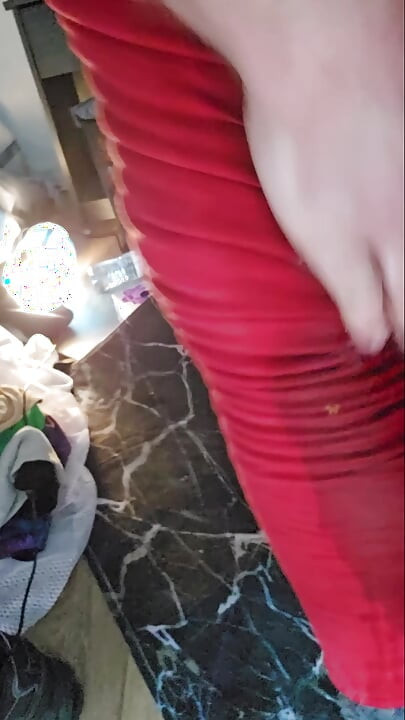 Memuaskan berendam celana jins kurus merah