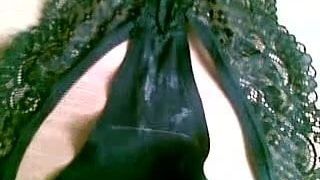 Cumming hard on dirty panties