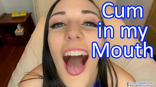 Close Up, Cum Begging and Cum in Mouth, JOI