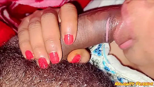 Cute village girl close-up blowjob and cum in mouth.