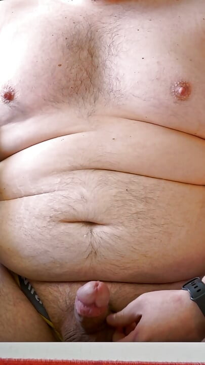 Fat Hairy Chub Masturbating Out Publicly On Cam