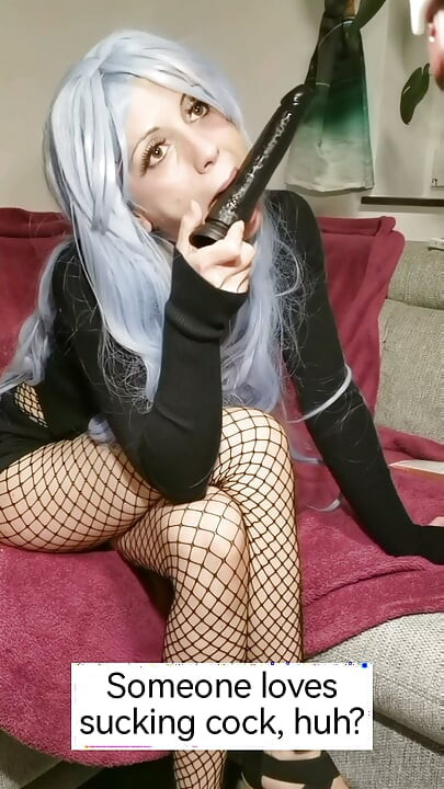 Blue hair nasty Scarlett as birthday gift part 1