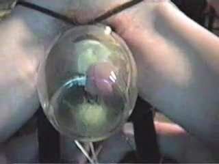 Bruce blows into a fishbowl with electro stimulation