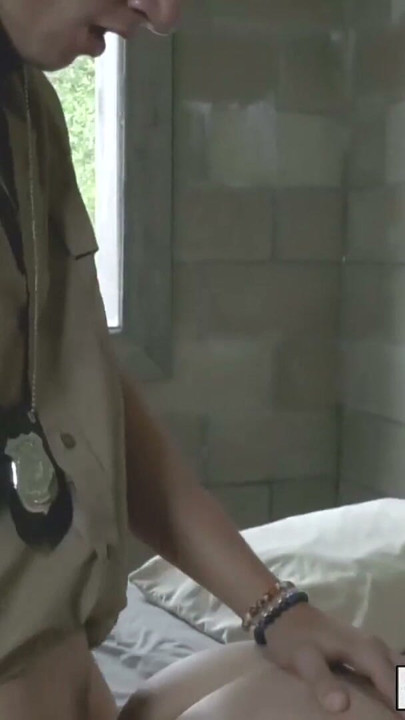 Little slut seduces and fucks the guard to get out of jail | Clip 1