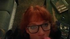 Tfo Liz rote Blowjob-Brille Gesichtsbesamung