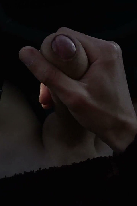 Erking off in the Car and Cumming - Uncut Cock