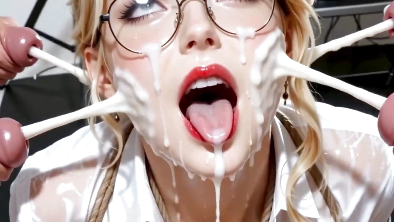 Hot Blonde Cheats on Her Husband by Swallowing the Cum of 5 Big Dicks in Secret Gangbang at a Swingers' Club