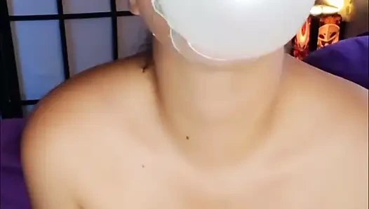 Stick My Face with Bubblegum in Videocall 4u - Bunny Looner