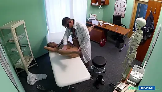 Cute Young Blonde Still Dizzy After Doctor Cums in Her