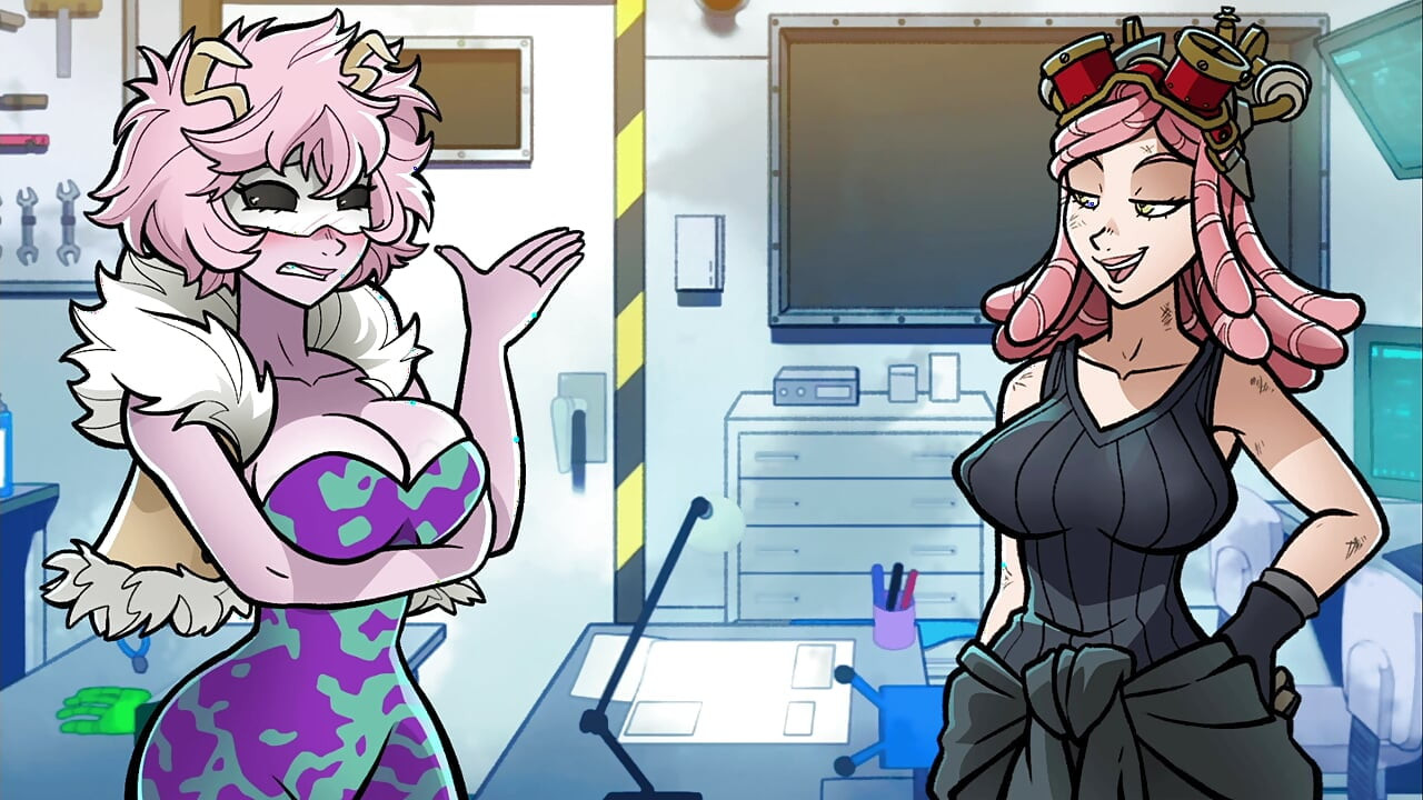 Le Projet de Mei - La Mine Voluptueuse d’Ashido de My Hero Academia Testant la Grande Invention de la Belle Mei