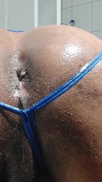 Thrilling moment from "Oiled I fuck my slutty ass part 2"