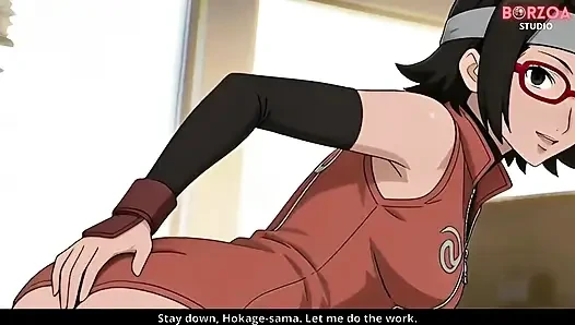 Naruto Fickt Und Creampie Sarada, Während Sakura Zuschaut, Er Verriet Boruto (unzensiertes Hentai)