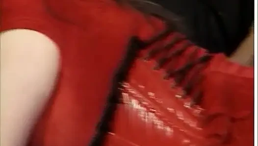 Ugly and fat German tranny takes a part of hot threesome blowjob