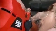 Power Tools Up A Hairy Asian Teens Cunt