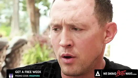 We swing both ways - seks threesome biseksual bareng si cewek seksi rambut cokelat aliya brynn