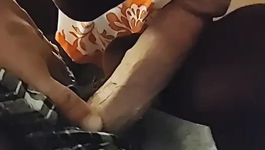 Naughty White Nike Sockjob Sock Handjob & Dark Purple Sock Footjob