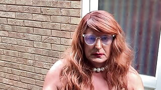 Sexy Crossdresser kellycd2022 in black lace catsuit and heels