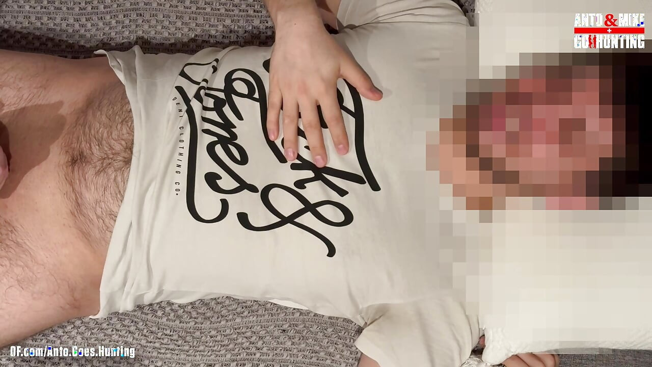 Young Hairy Straight Plumber Gets Sucked on the Couch Until He Cums