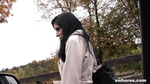 Brunette prostitute caught on camera