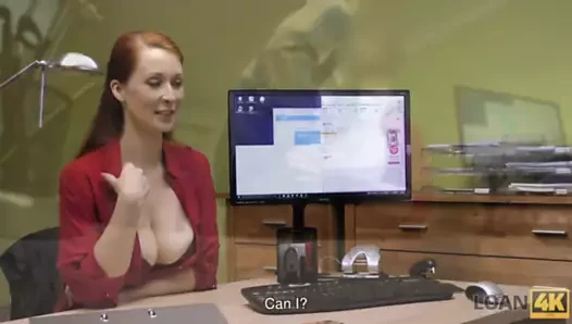 LOAN4K. Agent screws busty redhead because she really...