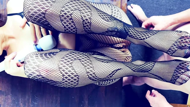 He tore open my tights and fucked my wet pussy hard