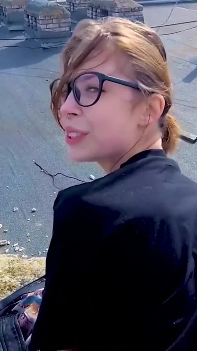 Emotional moment from "High-Rise Outdoor Fuck - Flash Natural Tits"