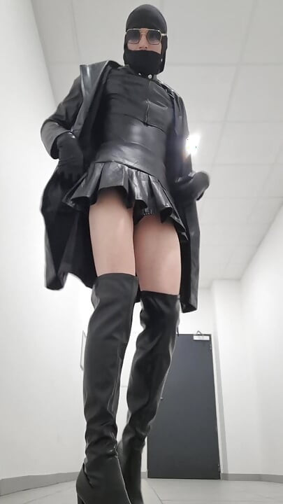 Leather 😈 coats and skirts