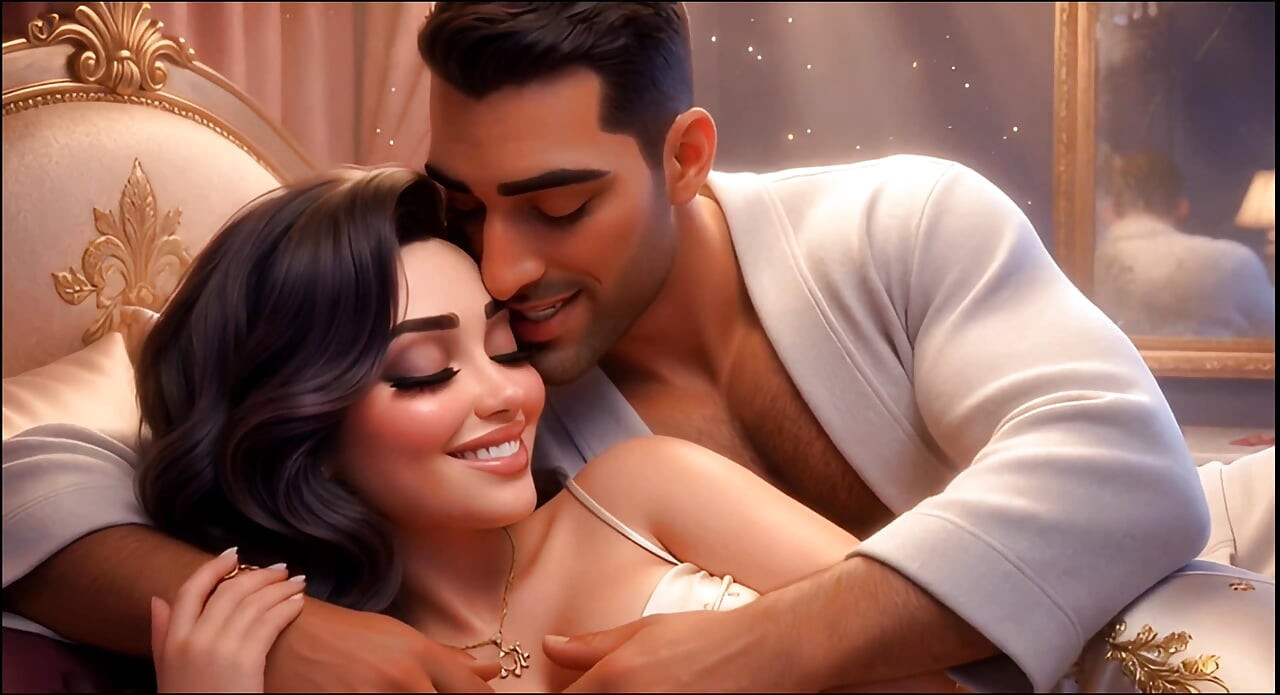 A Muslim man and a Jewish wife, with her cuckold  Christian husband watching her being fucked.
